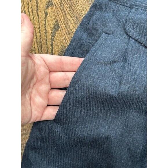 Lauren Ralph Lauren Worsted Wool Dress Pants Trousers Pleated Front Blue Size 10 - Picture 5 of 10